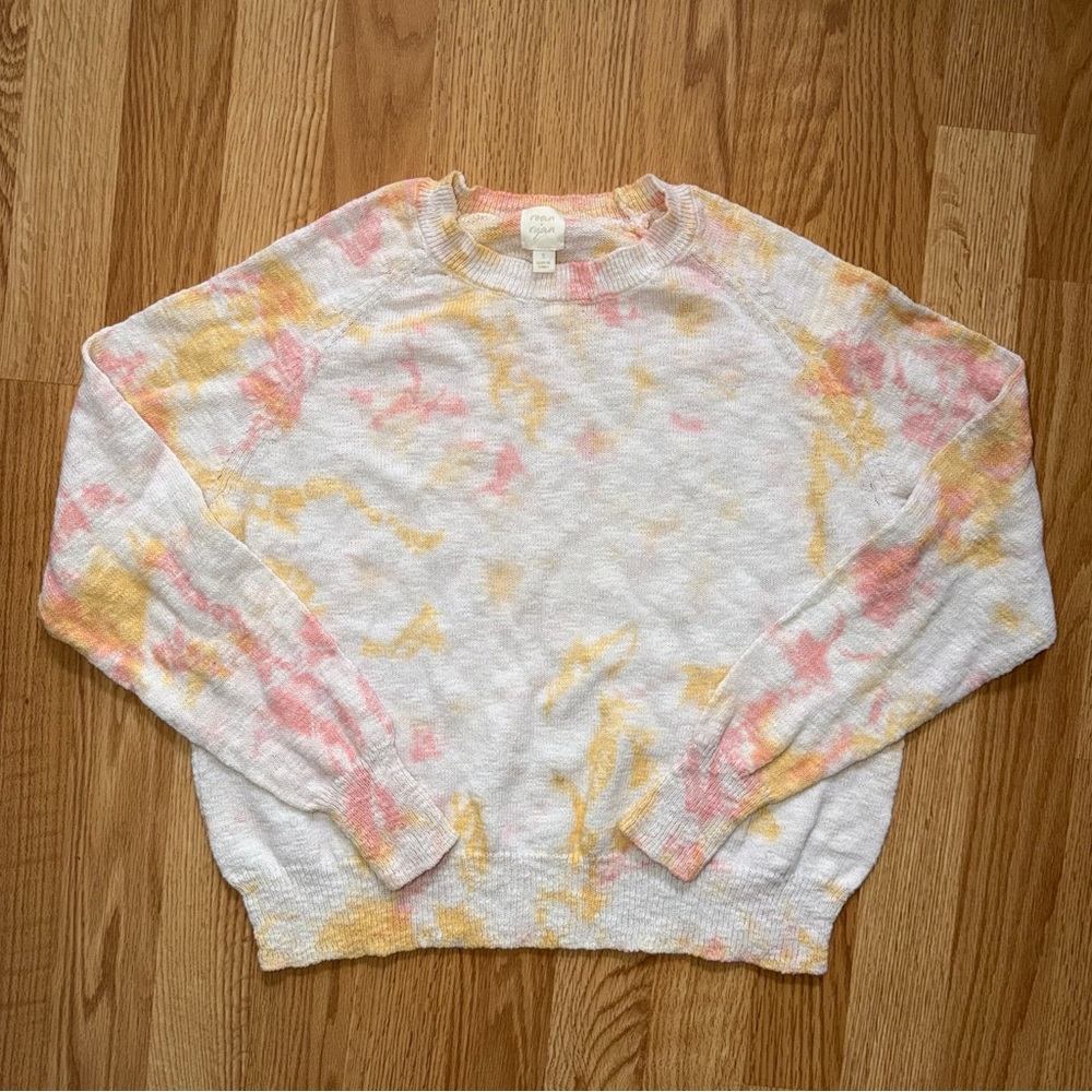 Roan + Ryan Tie-Dye Sweater in Pink and Yellow